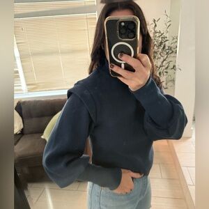 Jonathan Simkhai Blue Mockneck Sweater Size M